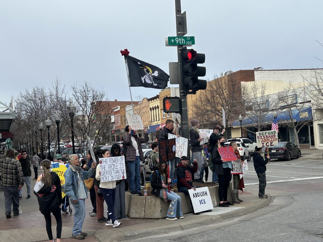 Lawrence Riots Protesters gather in downtown Lawrence for student-led demonstration ...